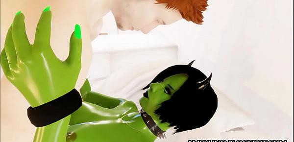  Slim 3D Roleplaying Orc Babe Riding A Hot Cock In Adult MMO Game!
